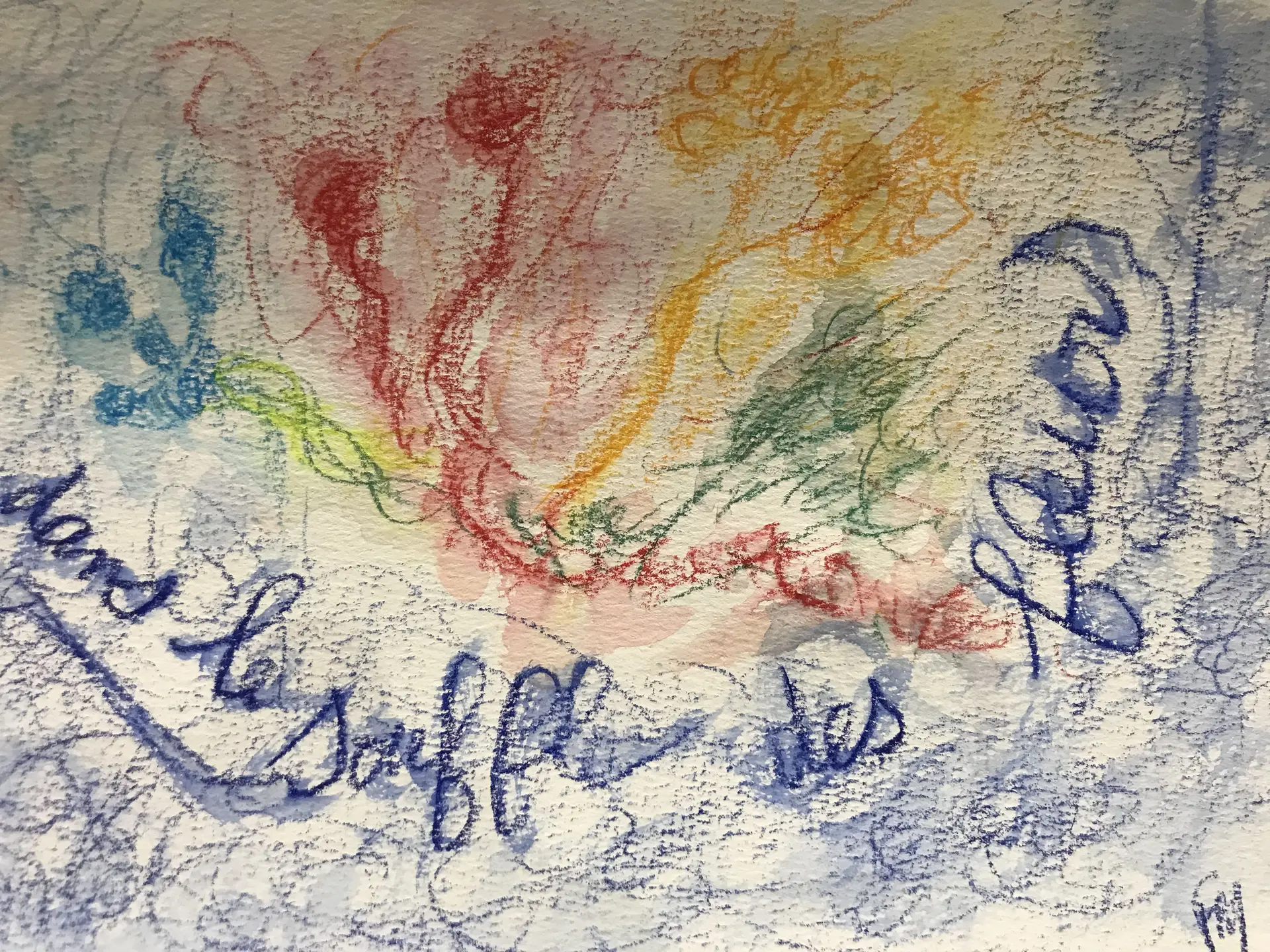 DANS LE SOUFFLE DES FLEURS 2 pastel Fontaine de la Mare