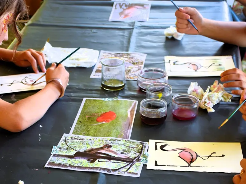 Découverte nature en famille -  Peinture végétale