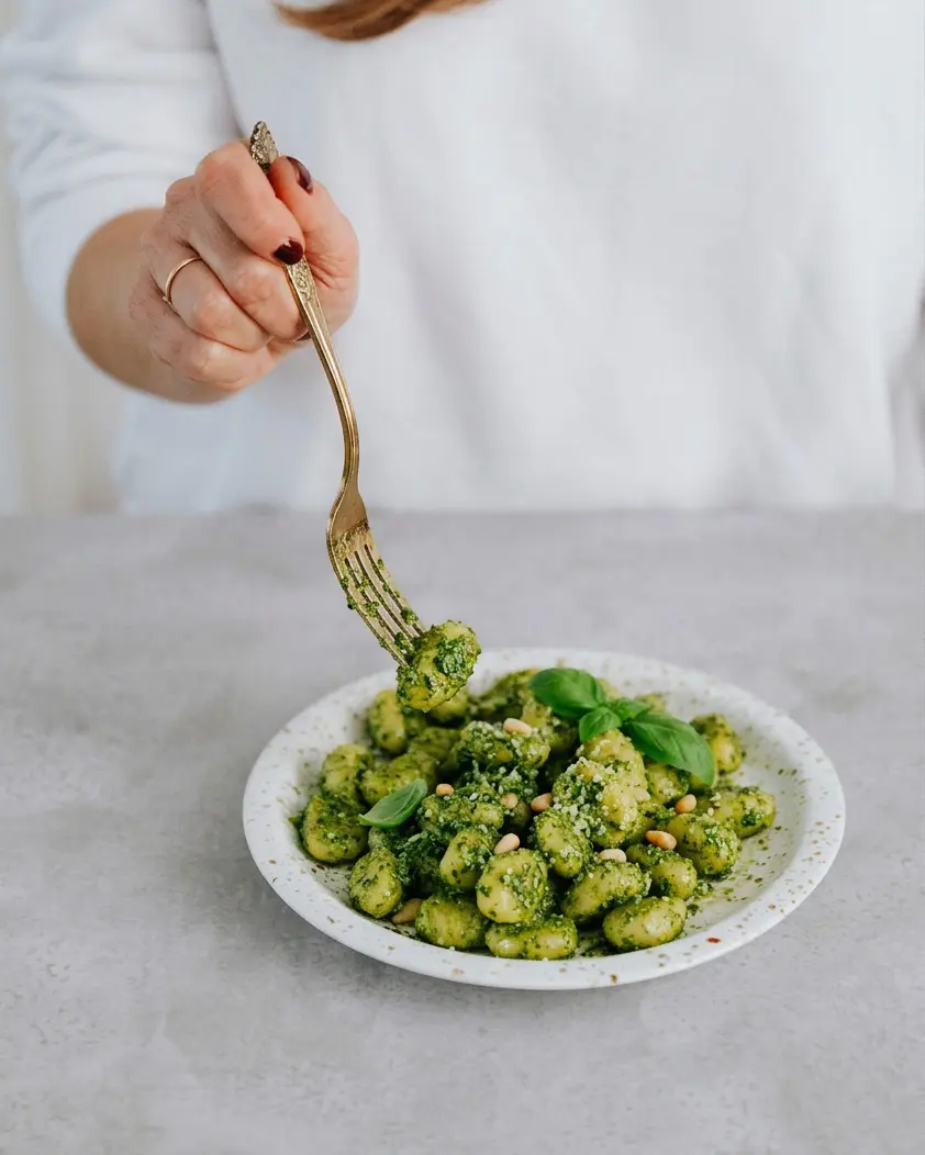 Firefly_Gemini Flash_mets les gnocchi au pesto 610202