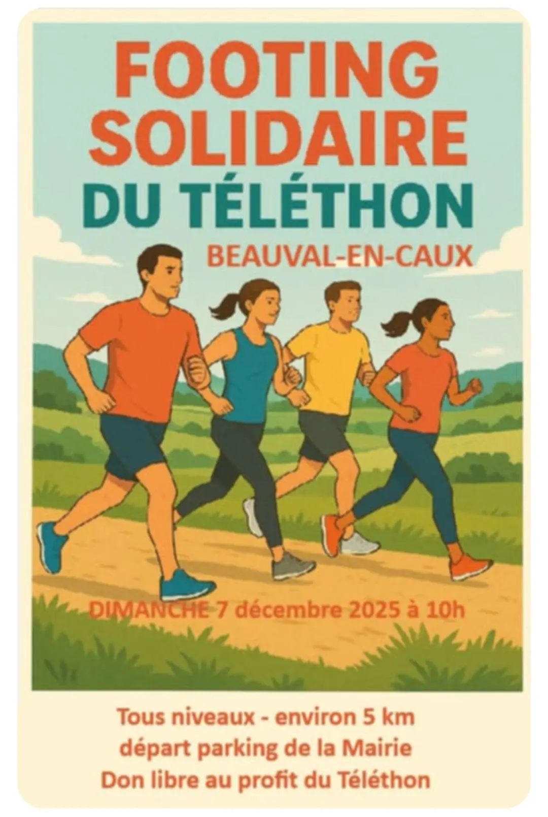Footing solidaire Téléthon Beauval