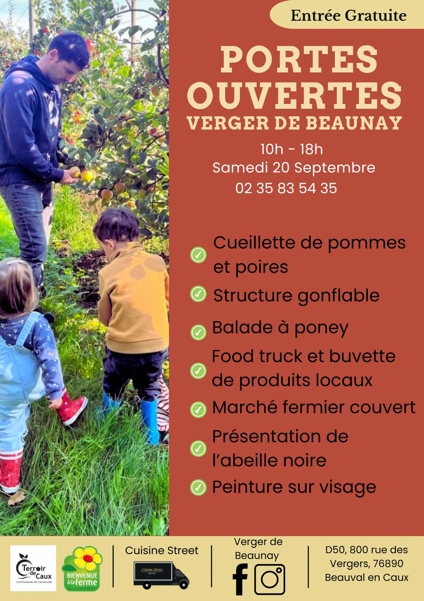 Affiche Portes ouvertes Verger de de Beaunay