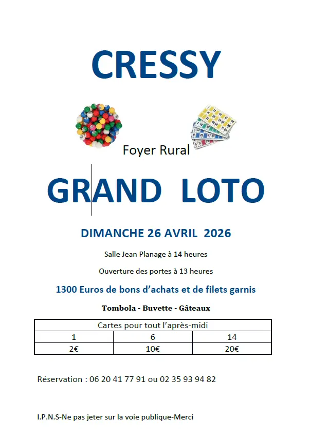 Grand loto cressy