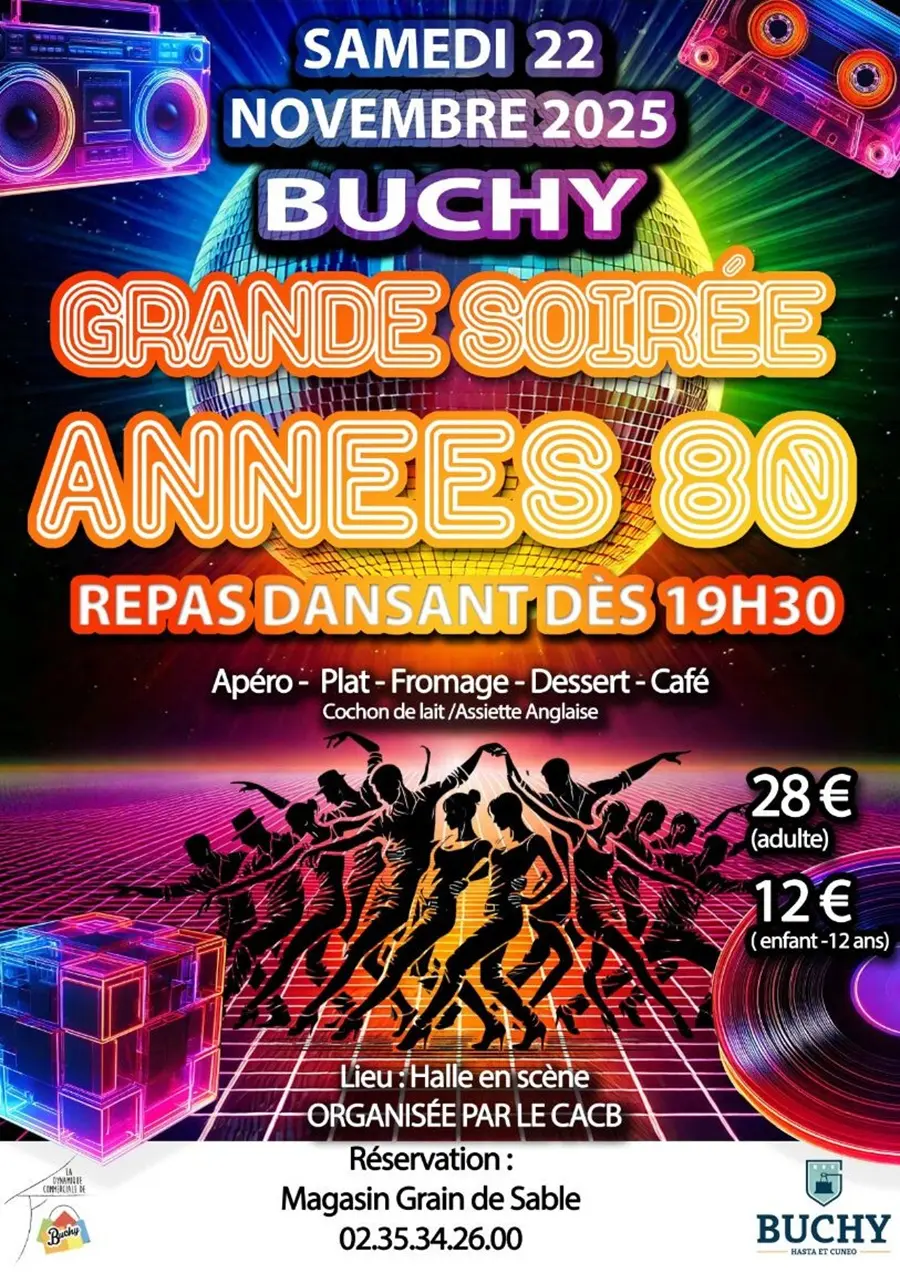 Grande soirée années 80 22 novembre