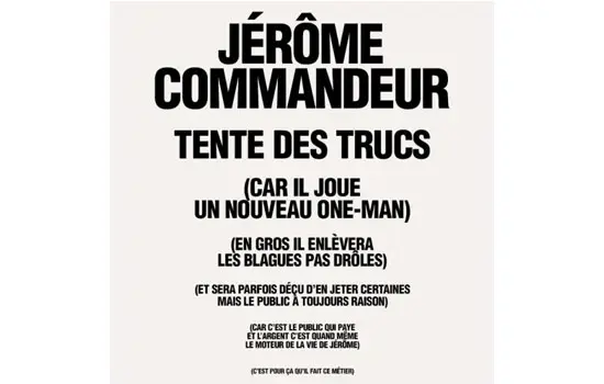 Jérôme Commandeur tente des trucs