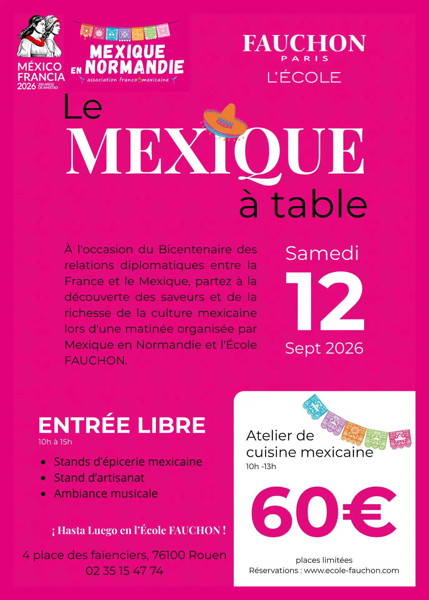 Le Mexique en Normandie  Ecole Fauchon le 12 Sept2026