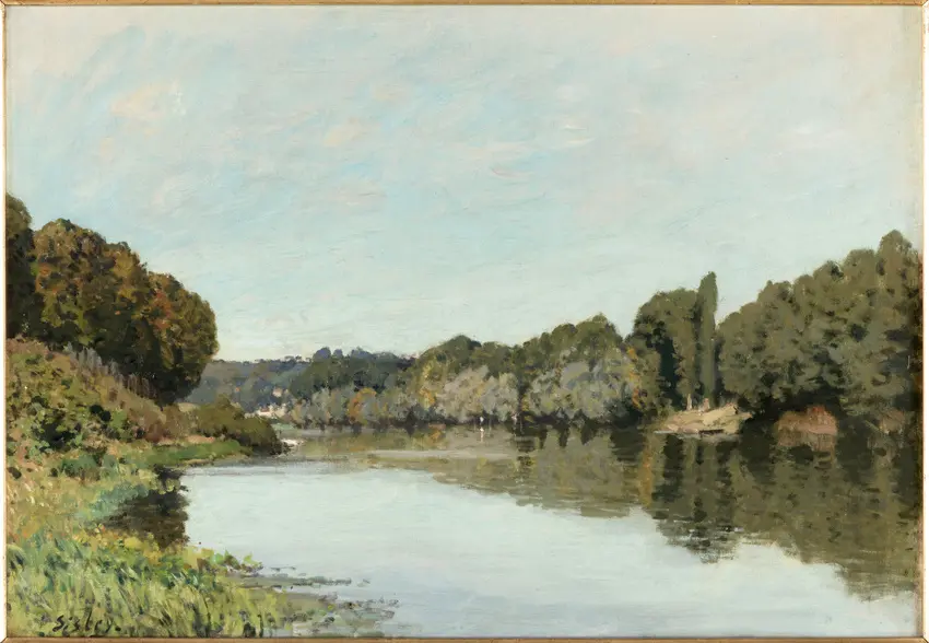 MUSEE 2_GrandPalaisRmn (musée d’Orsay)  Franck Raux – MNR 208, Alfred Sisley, La Seine à Bougival, huile sur toile, 1873