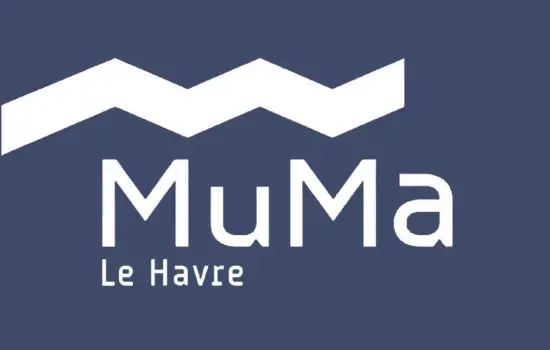 Logo MuMa - Fond bleu