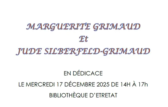 Dédicace : Marguerite Grimaud - Jude Silberfeld-Grimaud