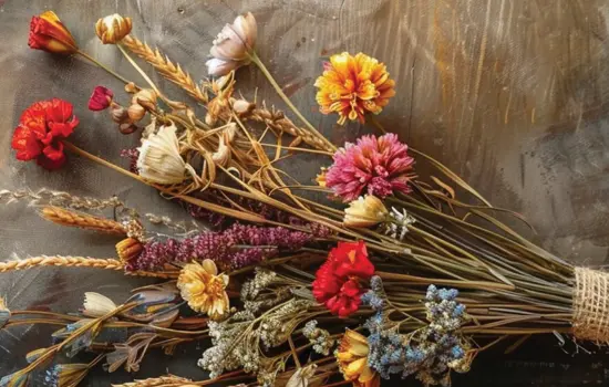 Les bouquets secs muraux