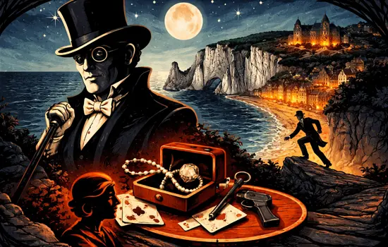 Sur les pas d'Arsène Lupin - Image générée par l'IA