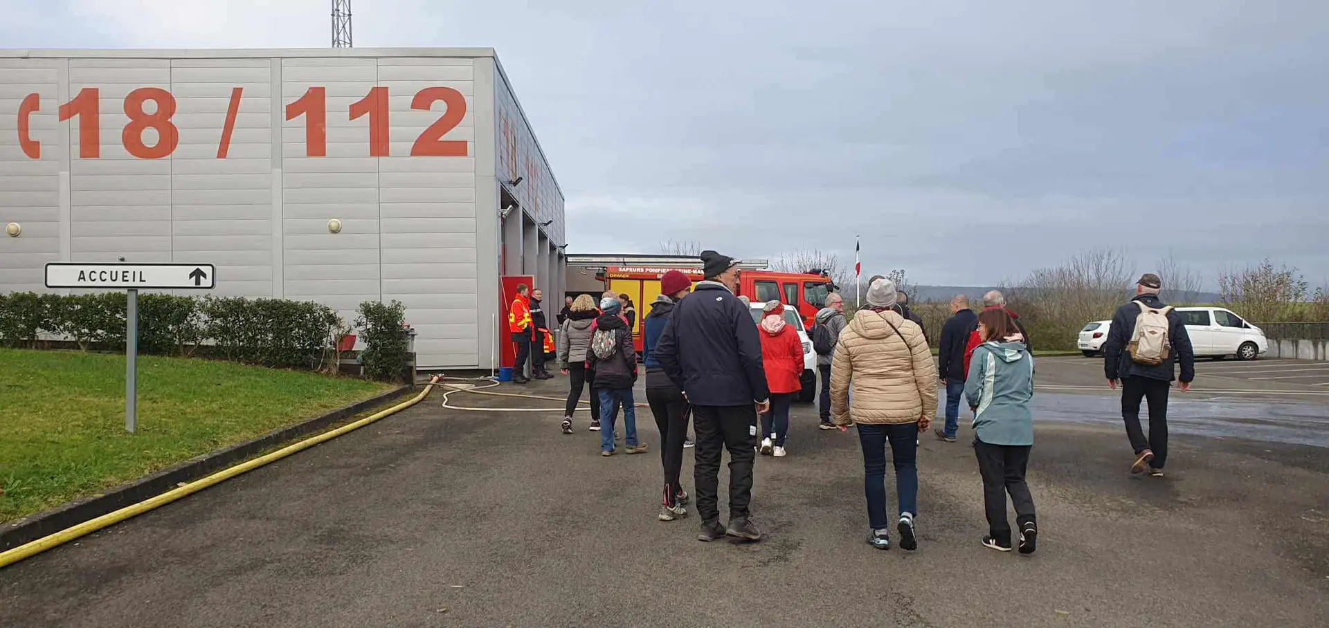 Visite de la caserne des pompiers