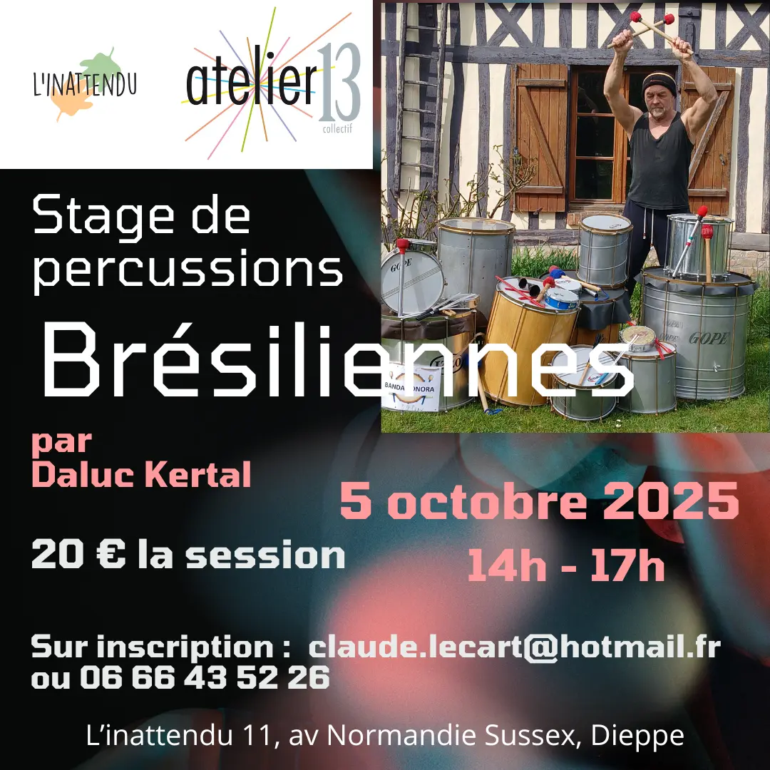 Stage percussions brésiliennes 31 mai - 1