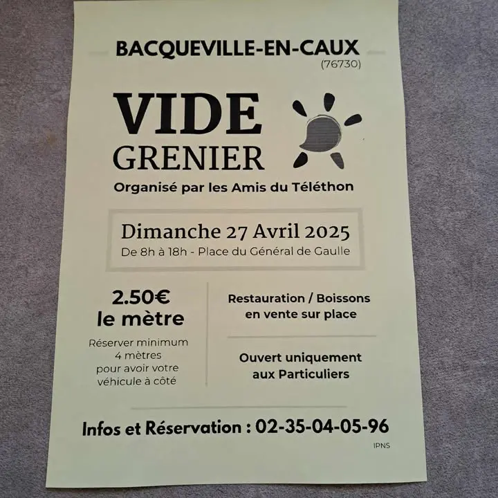 Vide grenier Téléthon 2025