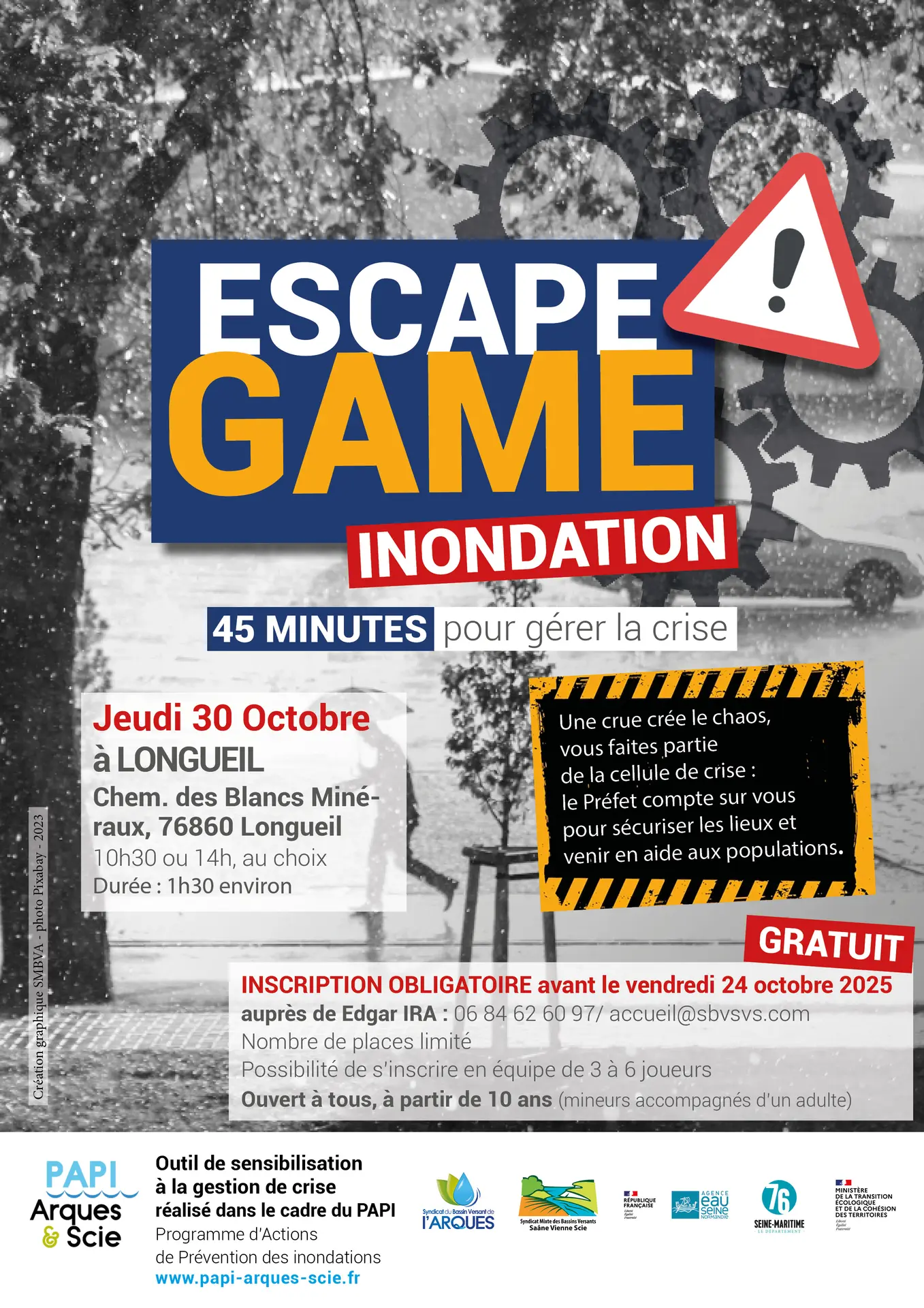 affiche Escape Game Longueil oct 2025