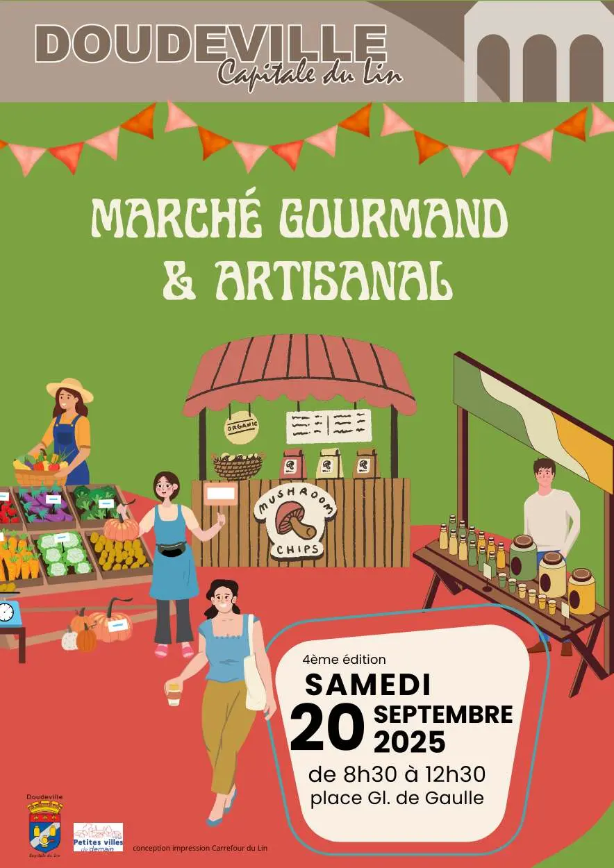Affiche Marché de créateurs Illustratif Bleu (21 x 29.7 cm) - 3