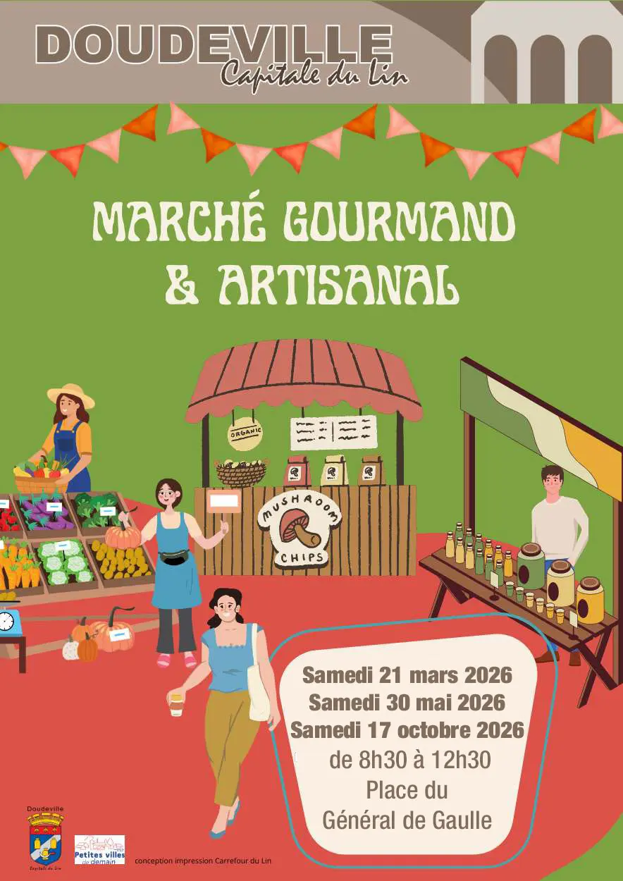 Affiche Marché de créateurs Illustratif Bleu (21 x 29.7 cm) - 3