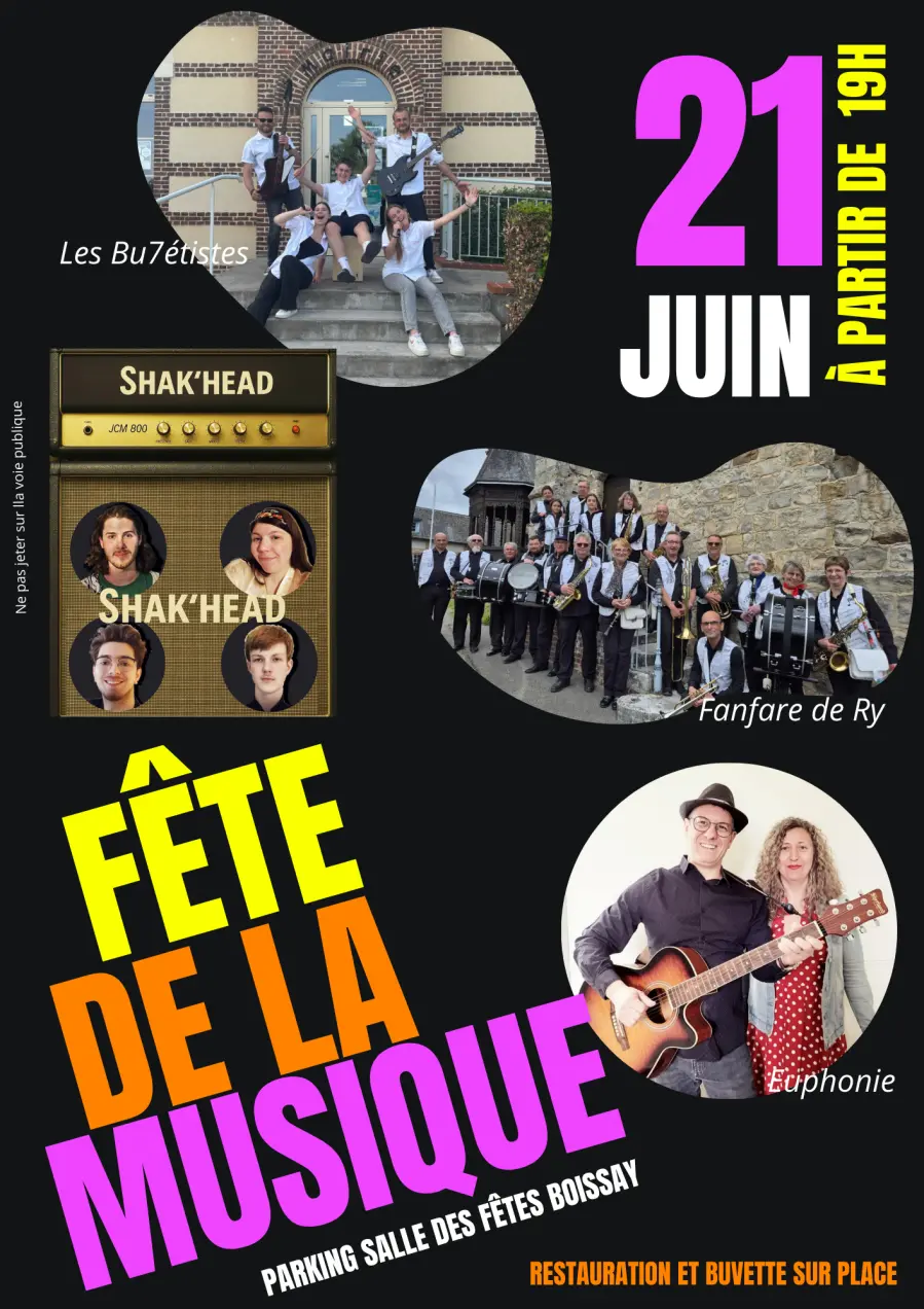 affiche fête de la musique boissay