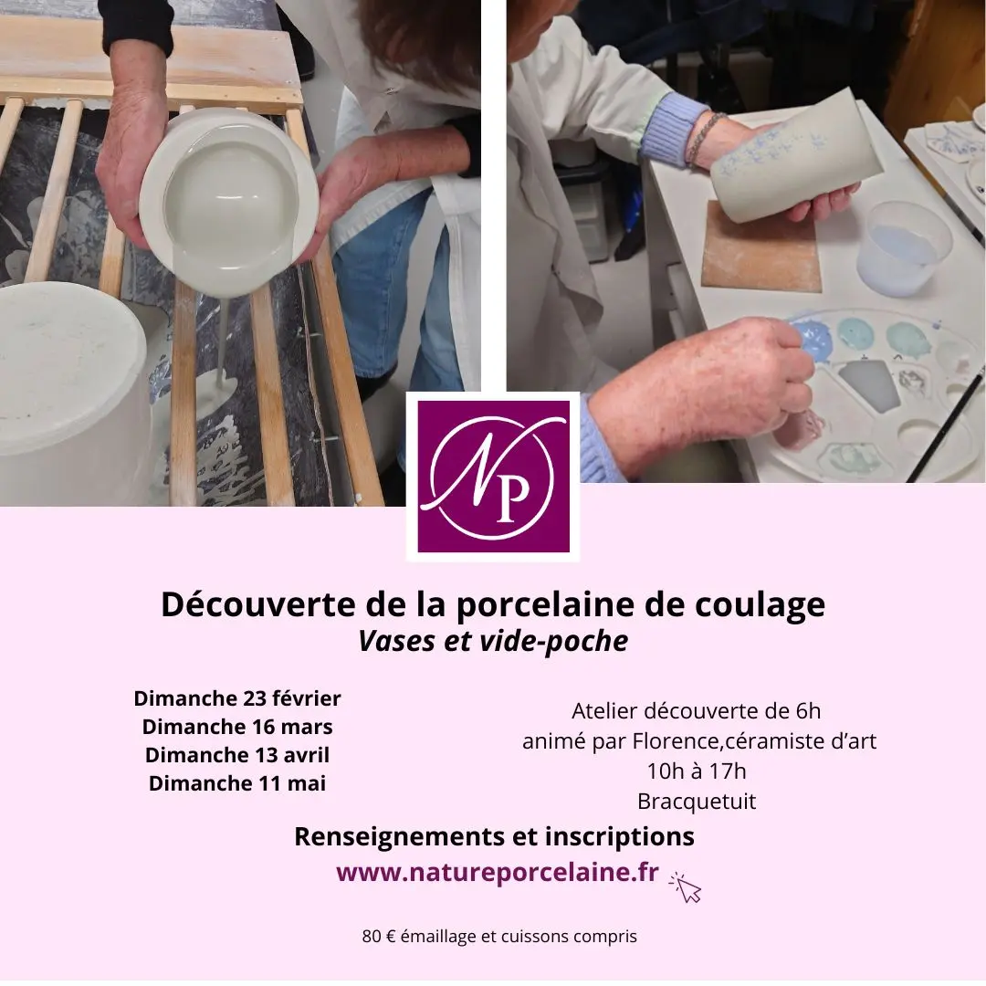 Découverte de la porcelaine - atelier coulage