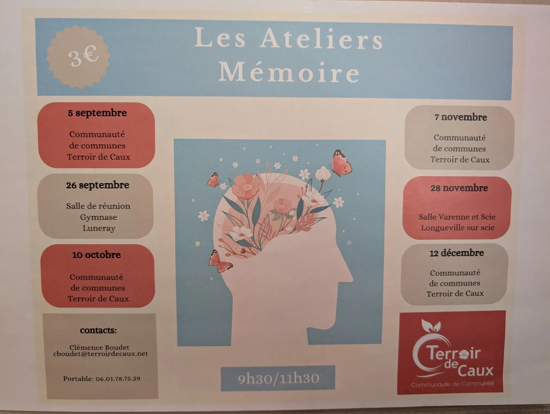 Affiche ateliers mémoire