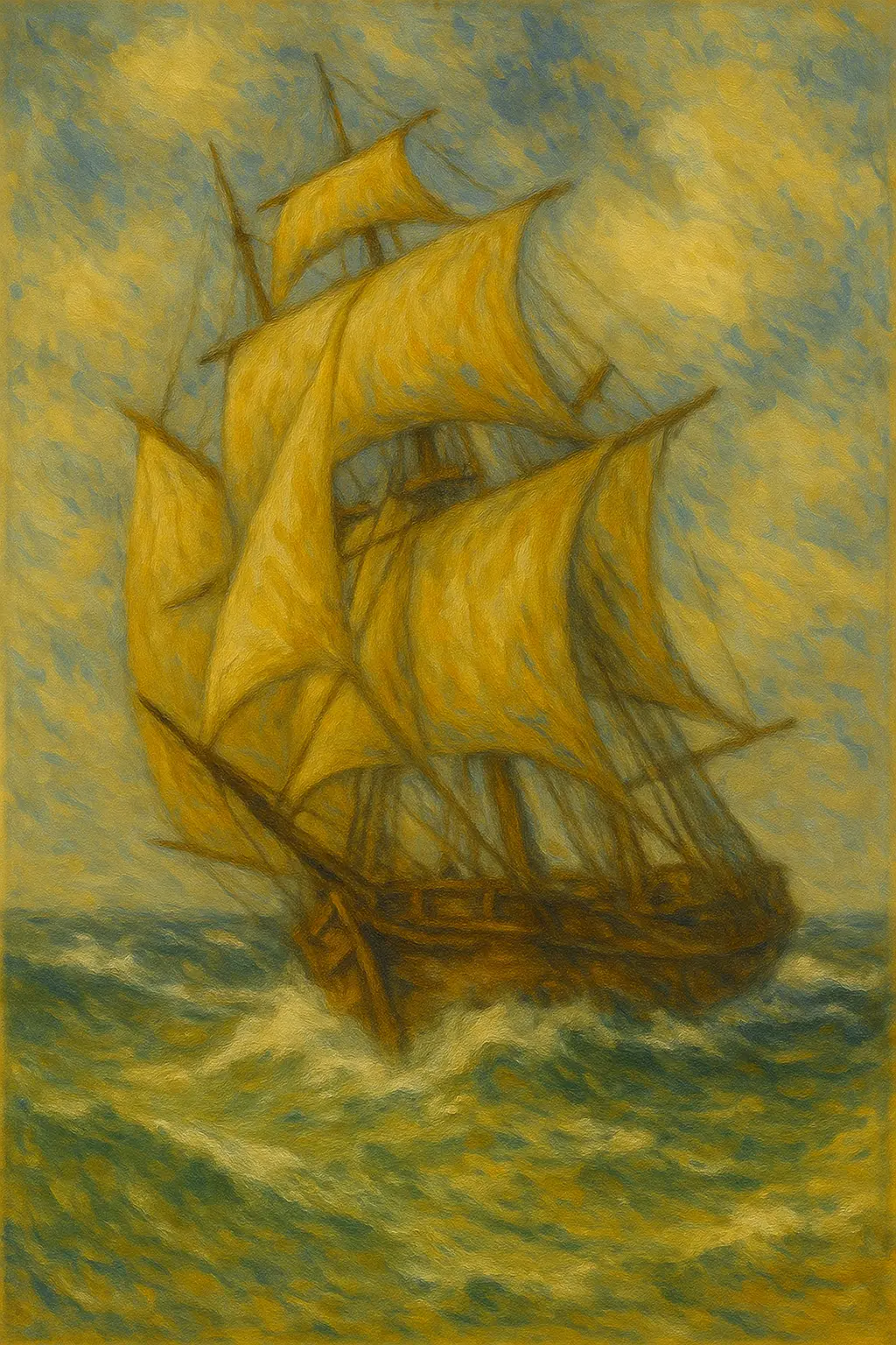 Bateau vent voiles