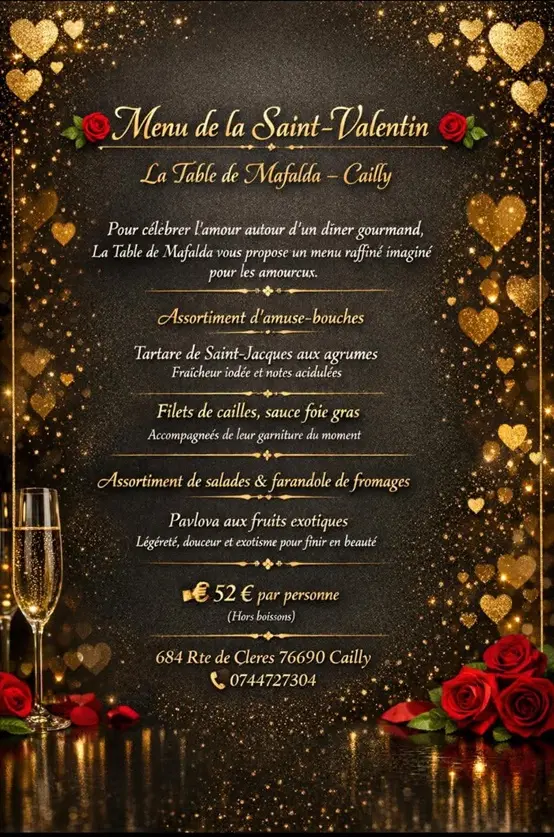 diner saint-valentin Mafalda