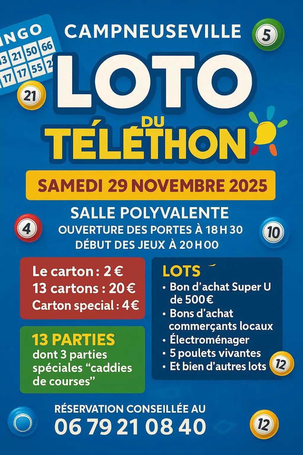 loto Téléthon - 29 novembre