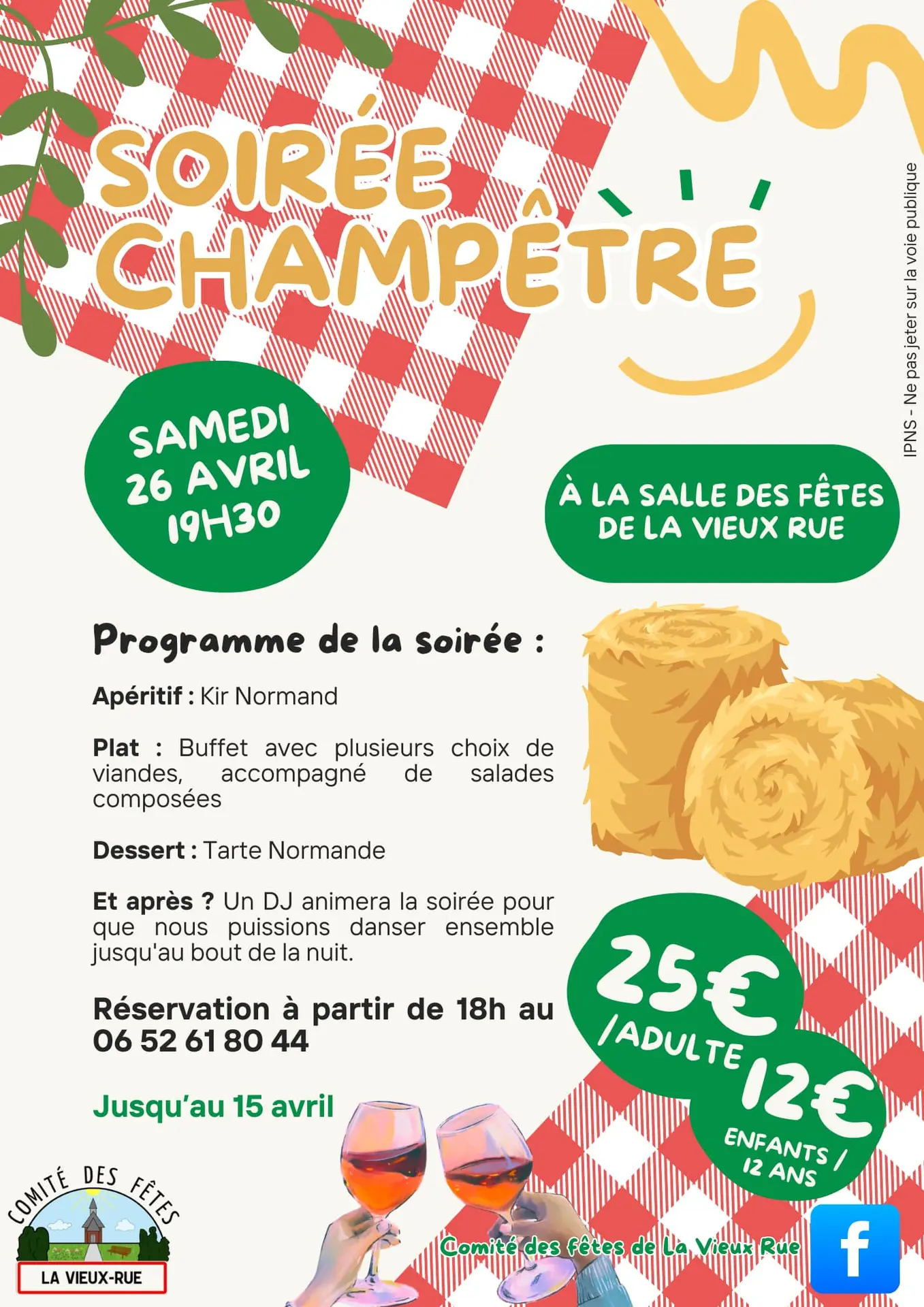réservation avant le 15 avril