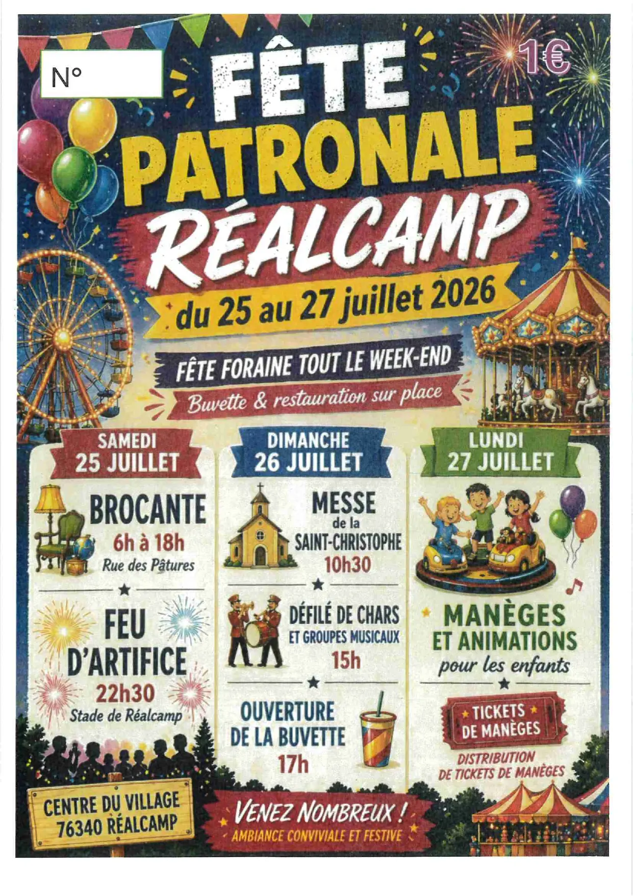 fête du 25 au 27 juillet