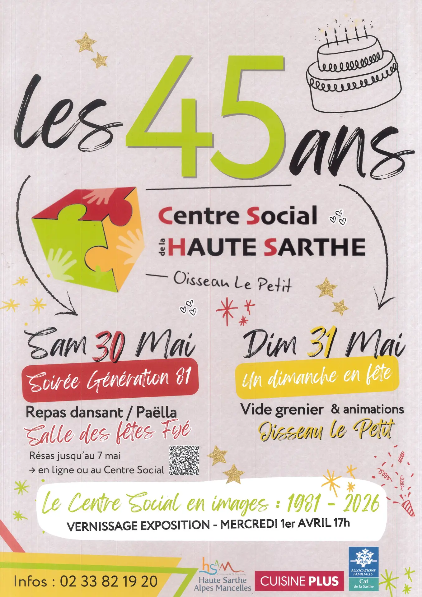 45 ans Centre Social de la Haute Sarthe Oisseau-le-Petit 30-31 05 2026