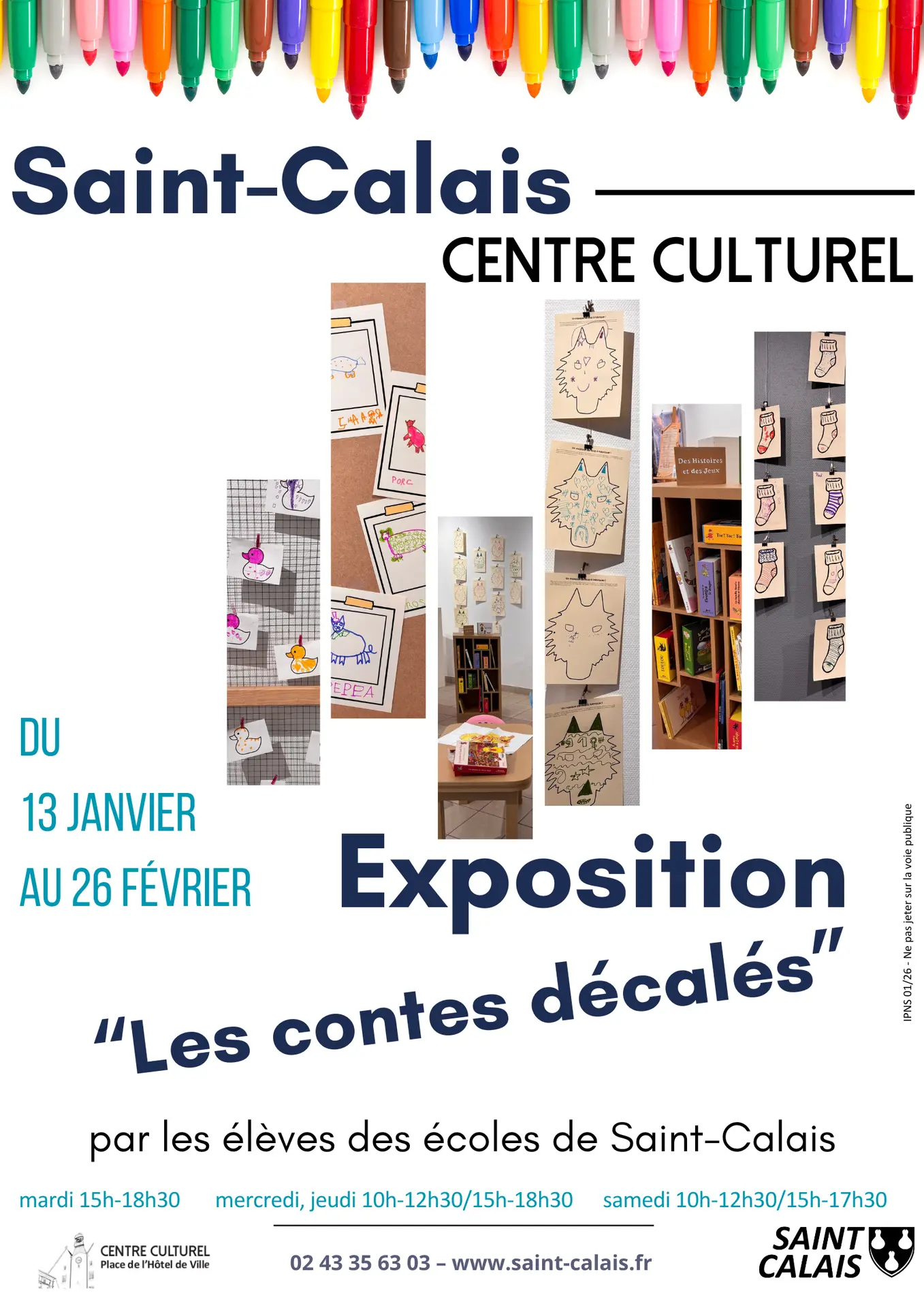 Affiche Exposition Contes décalés - Saint-Calais 2026