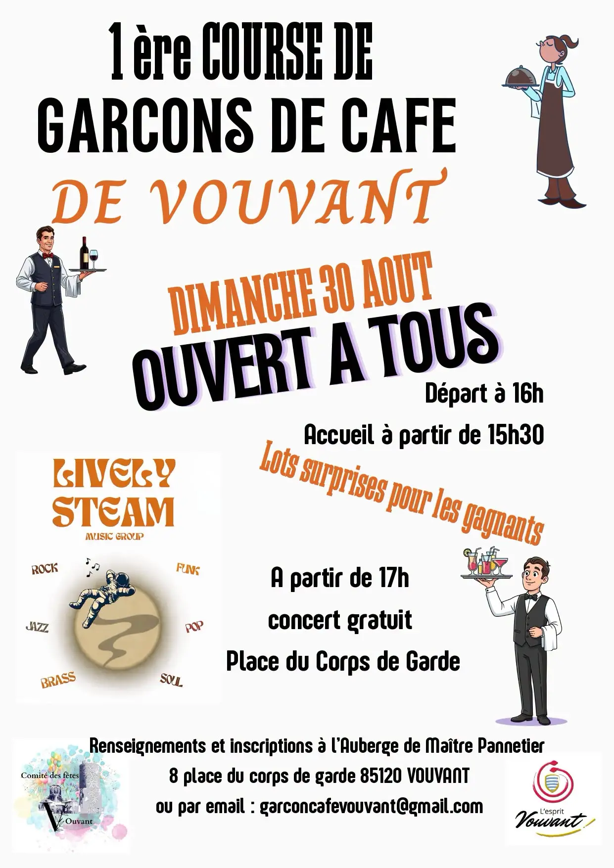 1ere course de garçons de café de Vouvant