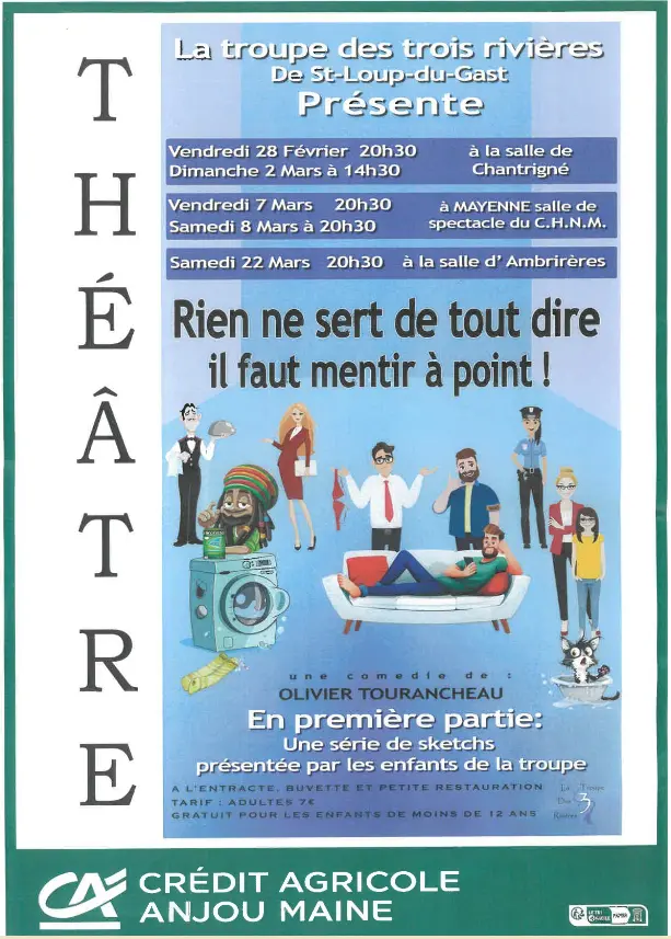 2025 Théâtre Troupe les 3 rivières St Loup du Gast