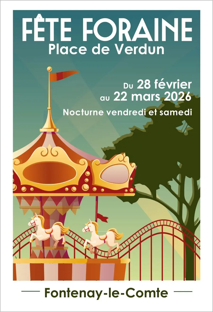 2026 - Affiche Fête foraine printemps