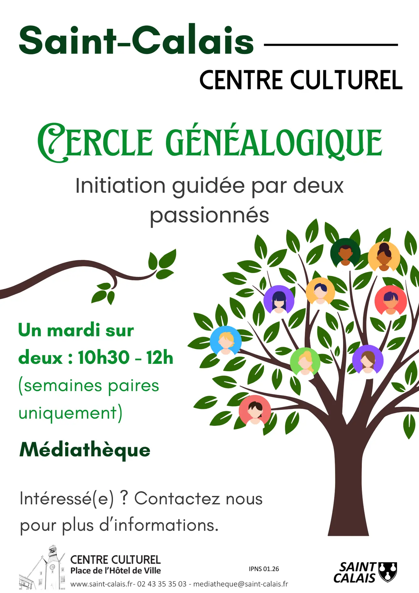 Affiche - Cercle généalogique (2023) - Saint-Calais