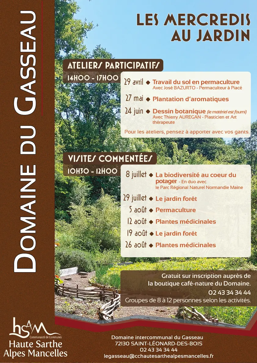 Les mercredis au jardin - Domaine du Gasseau - saison 2026