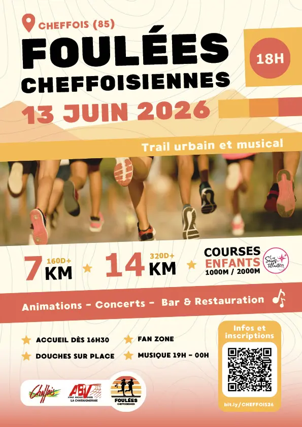 Affiche les foulées cheffoisiennes - Cheffois - 85