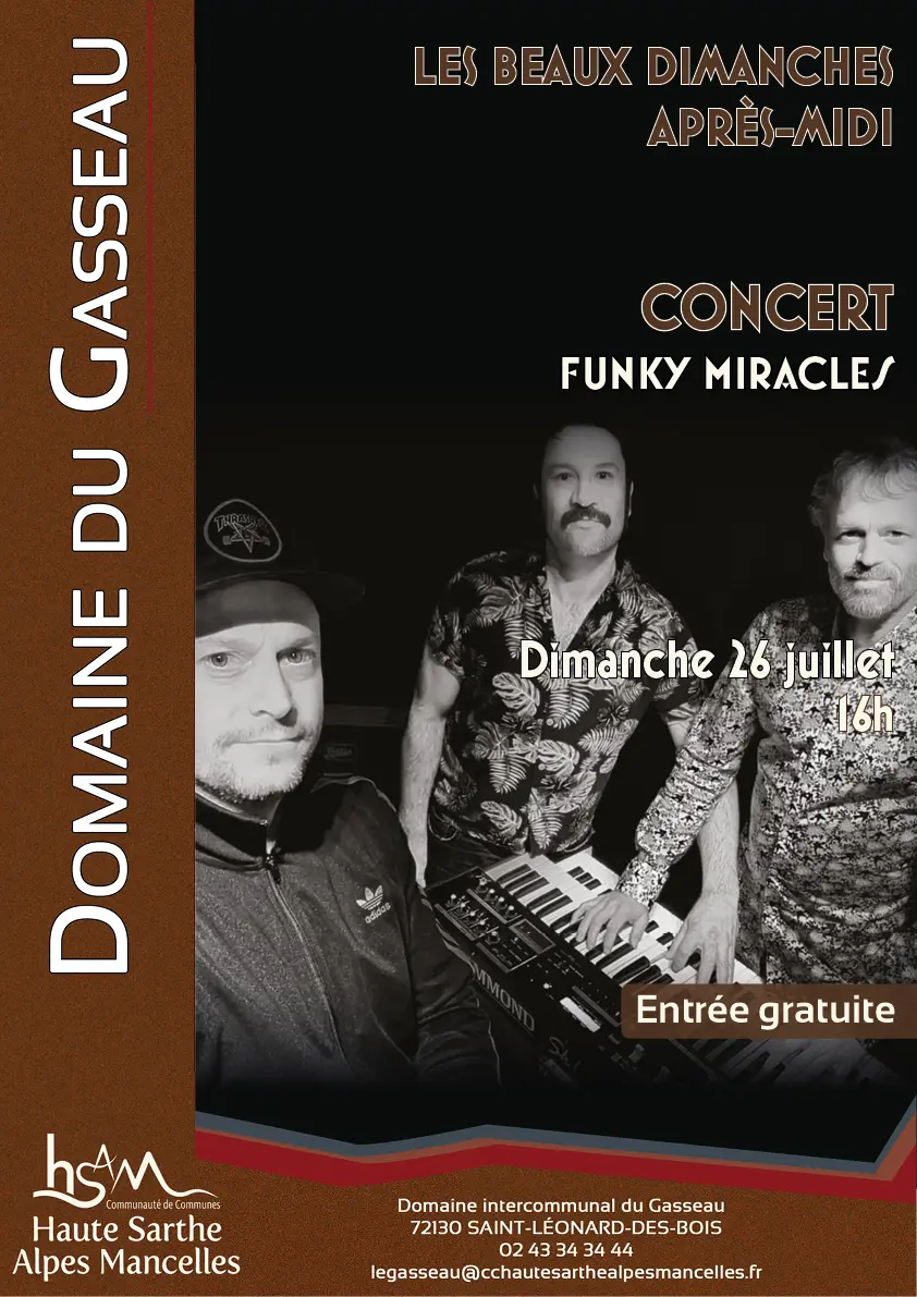 Concert Funky Miracles - Domaine du Gasseau - été 2026