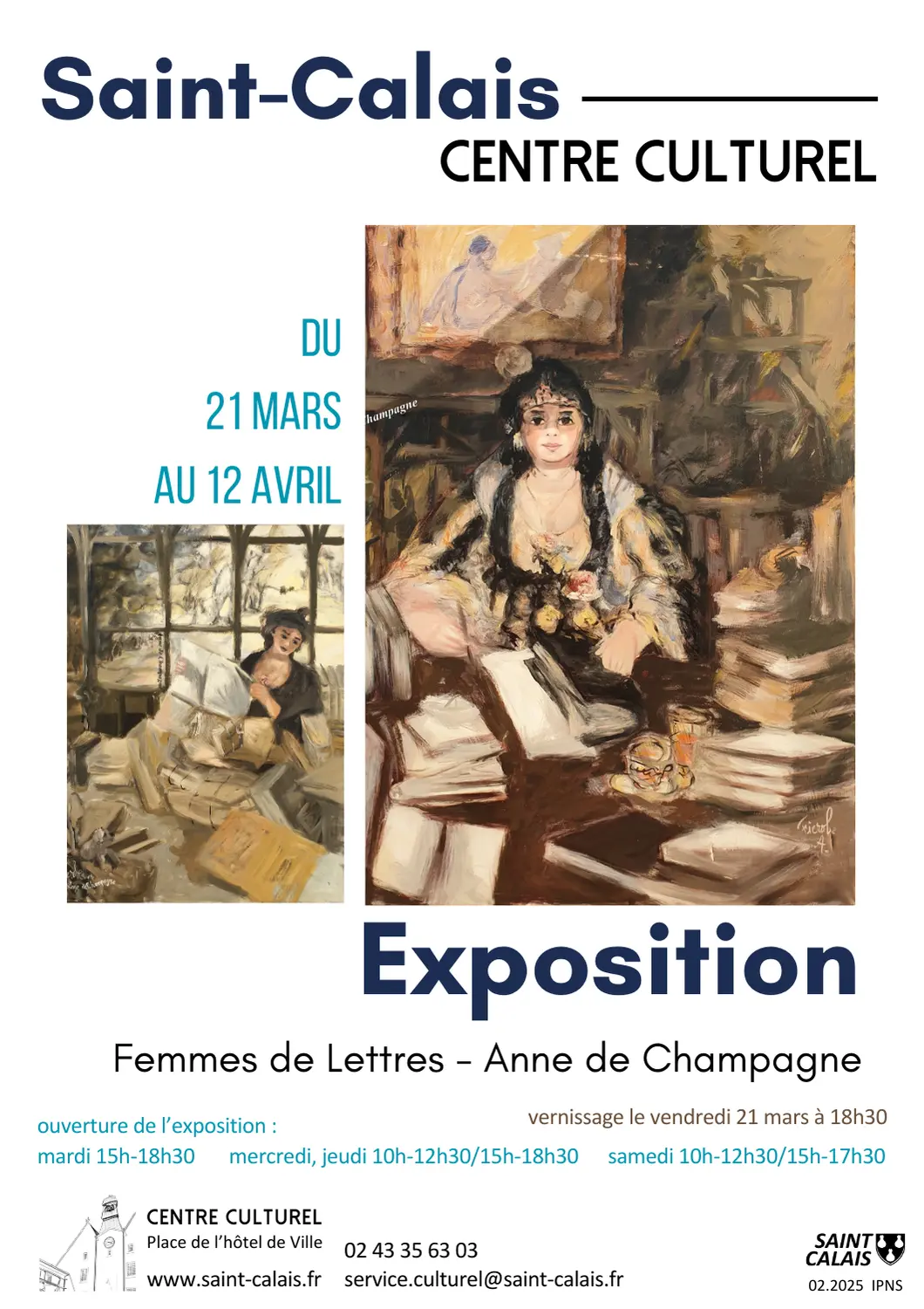 Affiche - Exposition Femmes de Lettre Anne de Champagne - 1