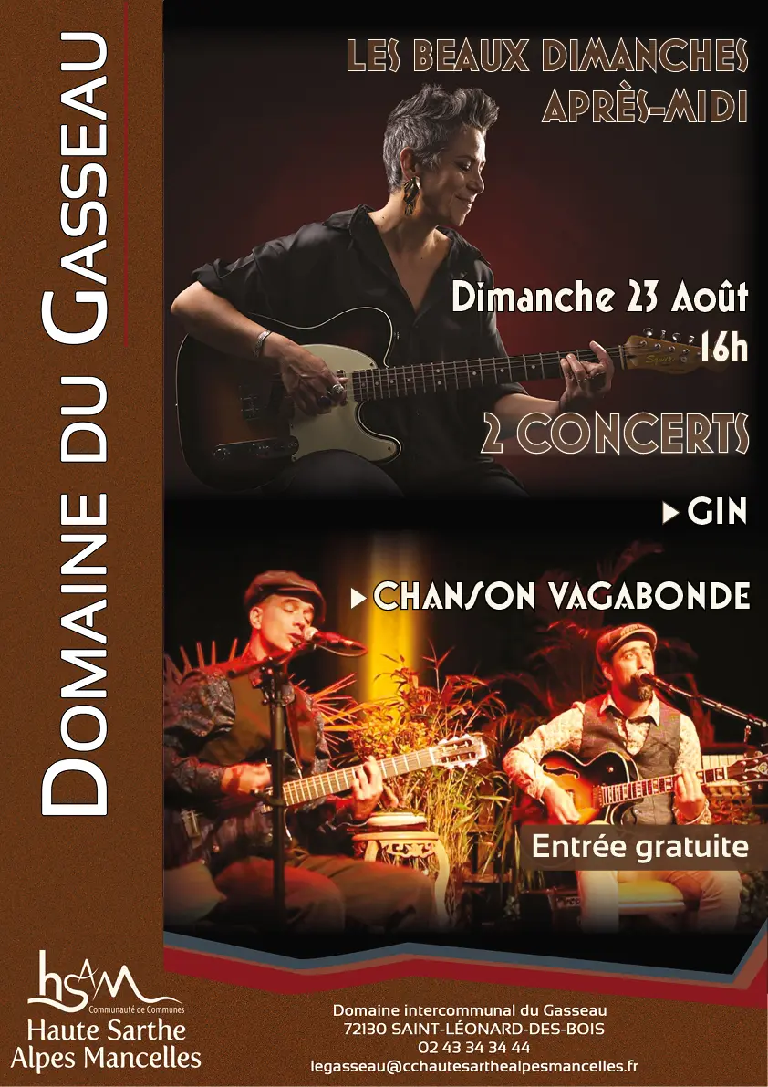 Concert Gin + Chanson Vagabonde - Domaine du Gasseau - été 2026