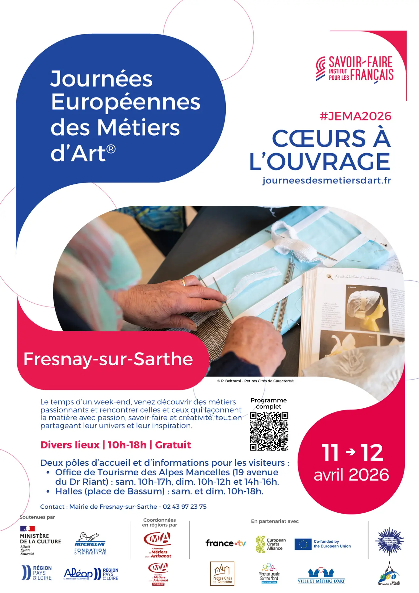 Journées Européennes des Métiers d'Art - Fresnay-sur-Sarthe - 11-12 avril 2026