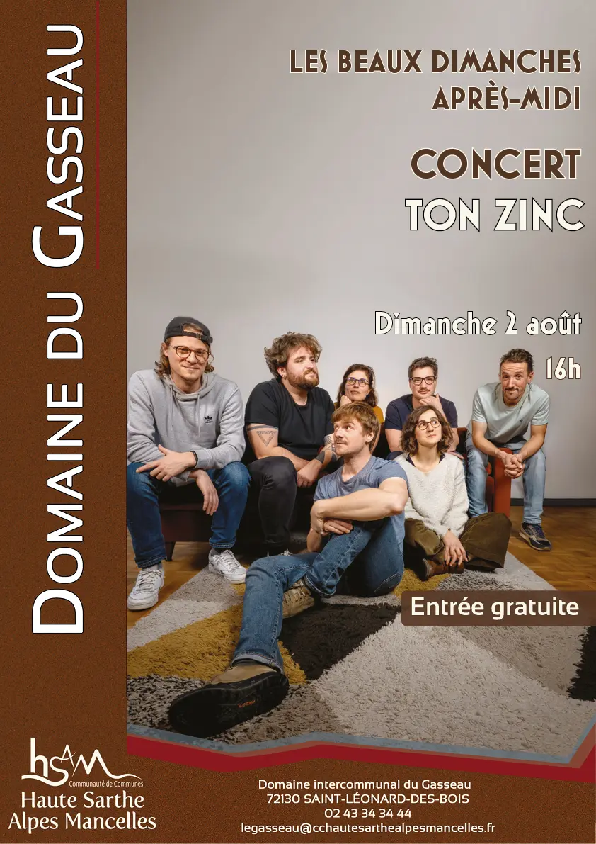 Concert Ton Zinc - Domaine du Gasseau - été 2026