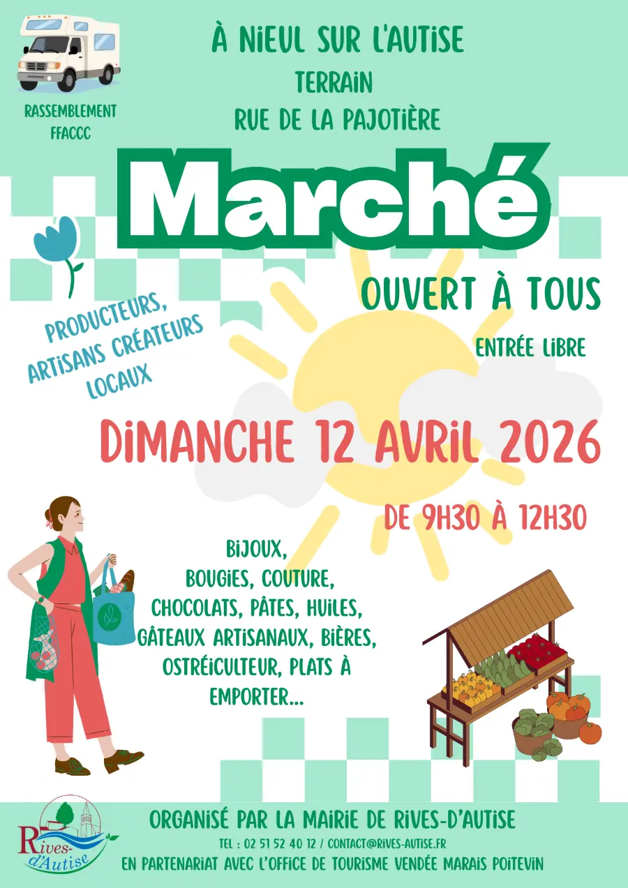 Affiche marché du 12 avril 2026 - Rives-d'Autise