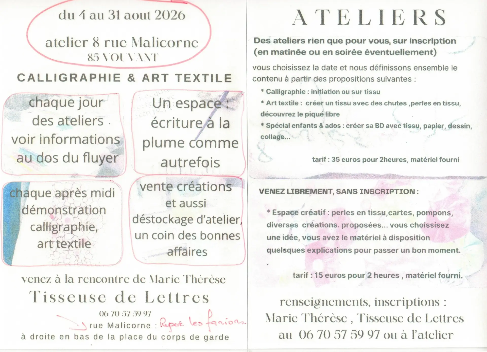 Atelier 8 rue Malicorne