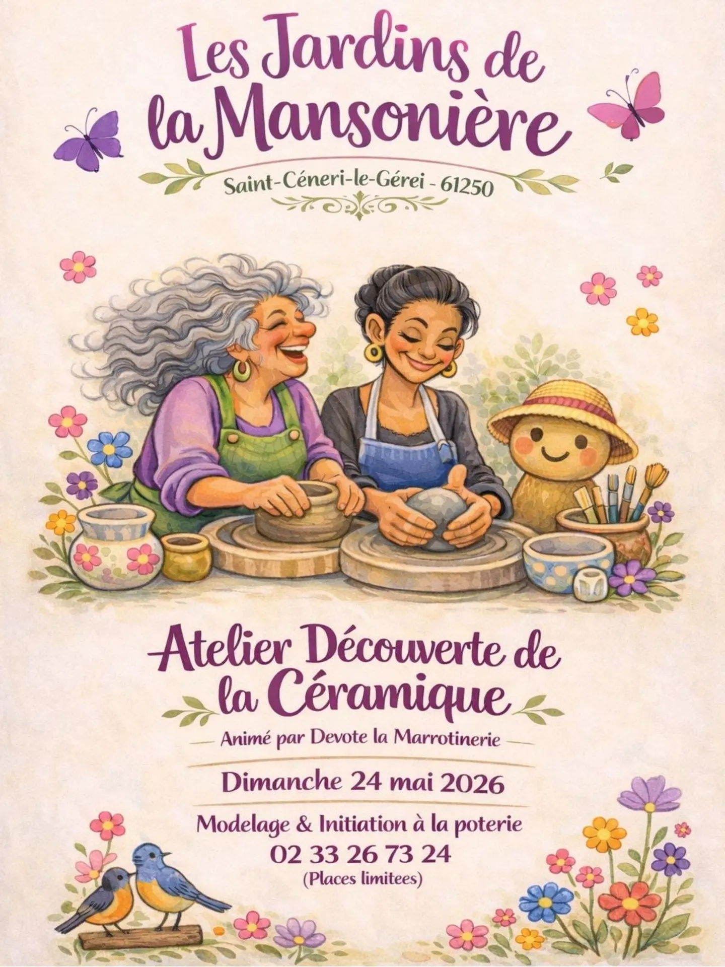 Atelier céramique Jardins de la Mansonière 24 05