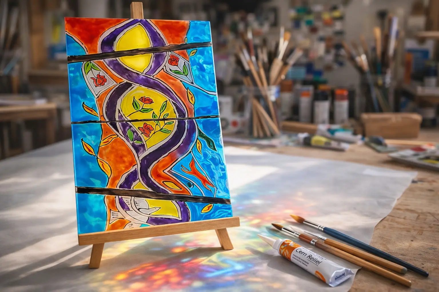 Atelier Vitrail en famille