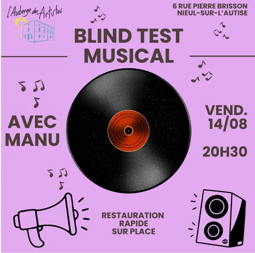 Blind Test Auberge des Artistes