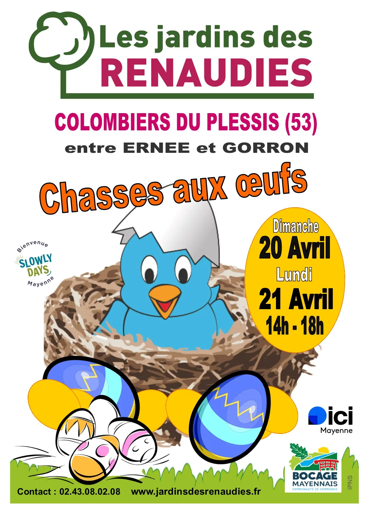 Chasses aux Oeufs aux Jardins des Renaudies  -  20 & 21 Avril 2025