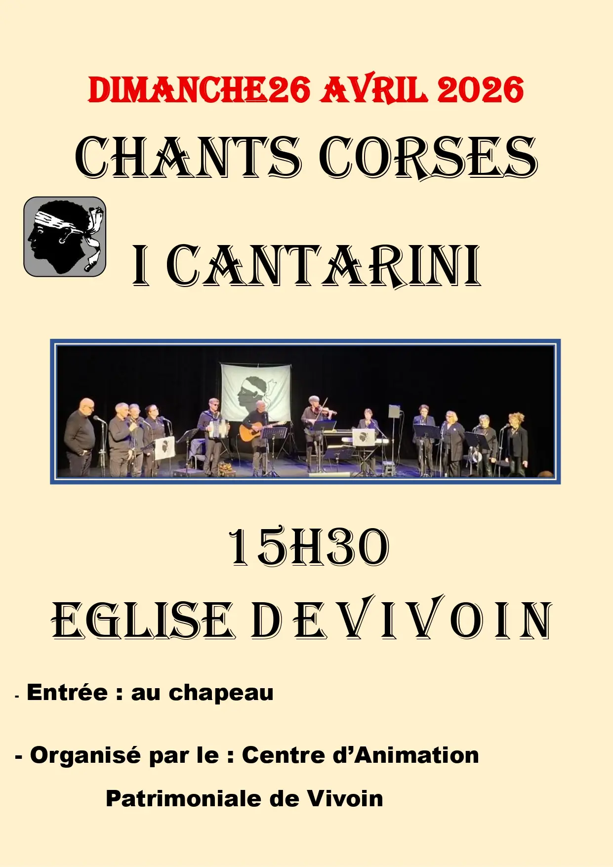 Concert chants corses Vivoin 26 04