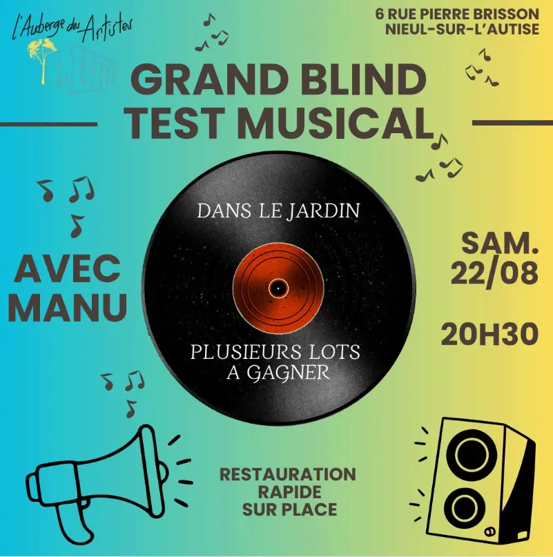 Grand Blind test Auberge des Artistes