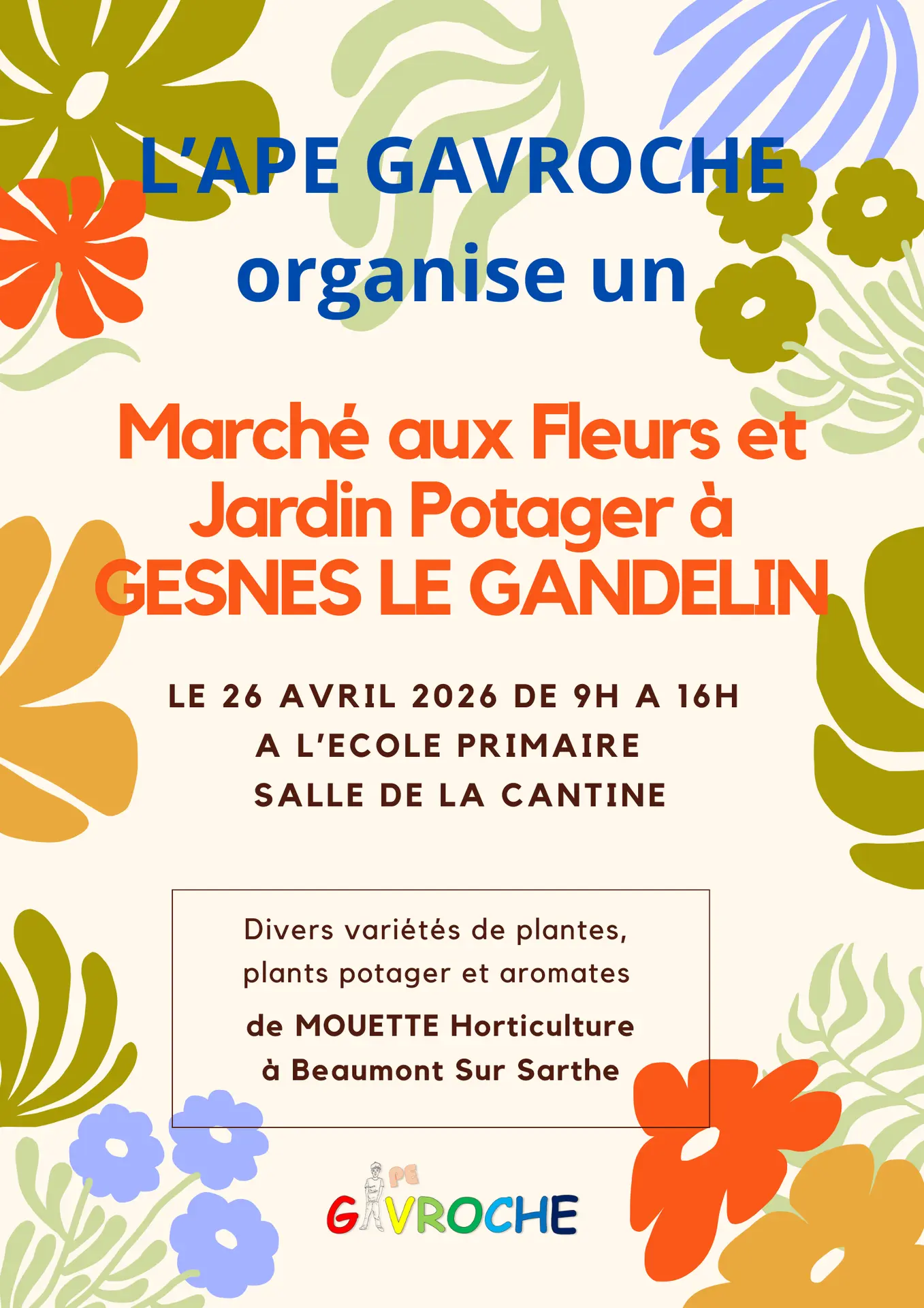 Marché au fleurs Gesnes 26 04